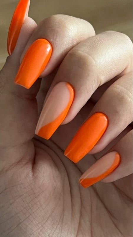 14 unhas decoradas com esmalte laranja neon Pinterest