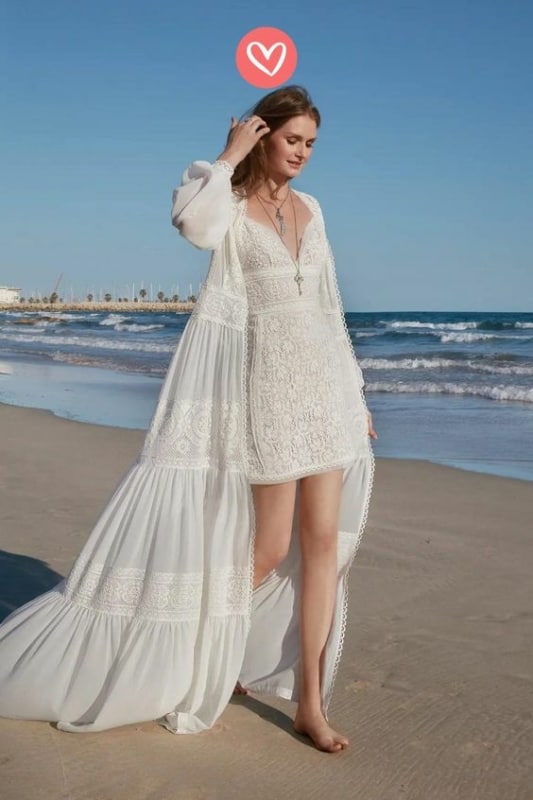 Sugestao de look para noivas que querem vestido curto para se casar na praia