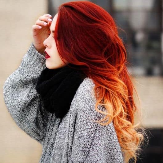 cabelo vermelho 26 ombre fire