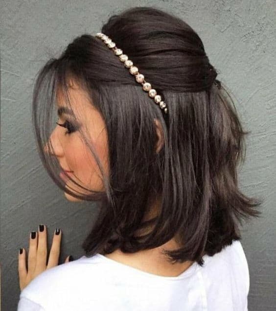18 penteado simples de festa para cabelo liso Pinterest