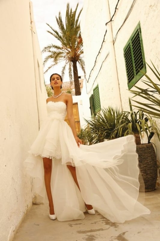 23 vestido de noiva rodado e curto na frente Pinterest