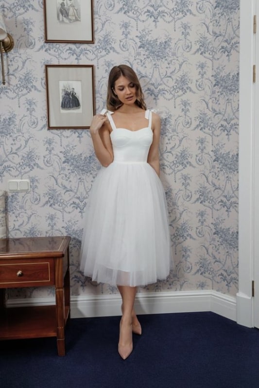 38 vestido de noiva curto com saia de tule Pinterest