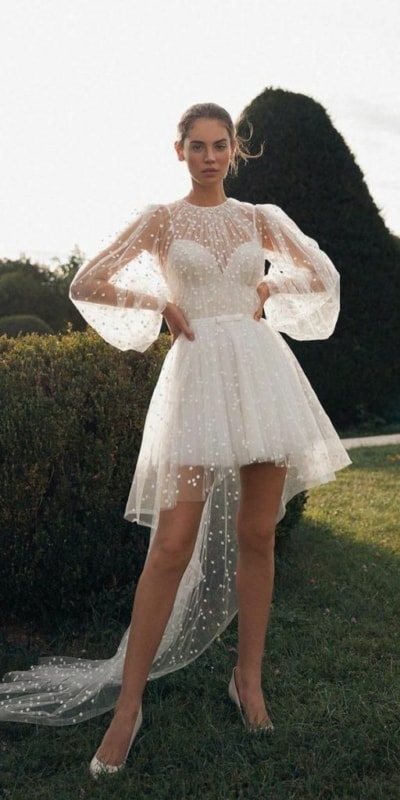 54 vestido de noiva curto e moderno para casamento no campo Pinterest