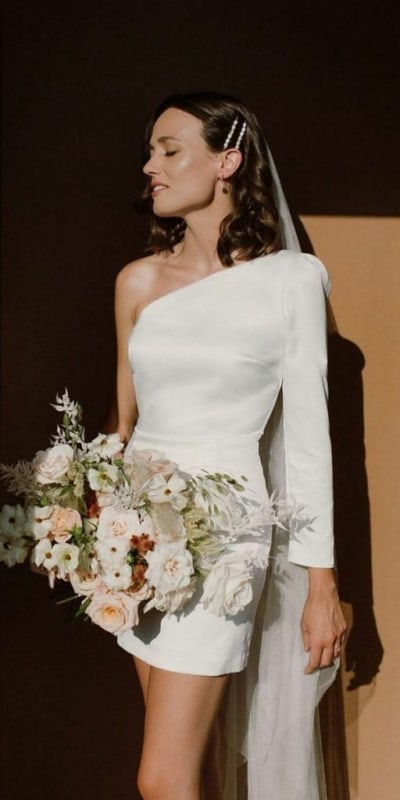 8 noiva com vestido tubinho moderno Pinterest
