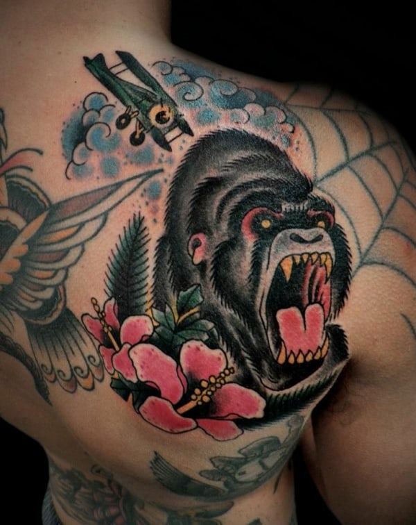 Bela tatuagem de Tatuagem de Gorila