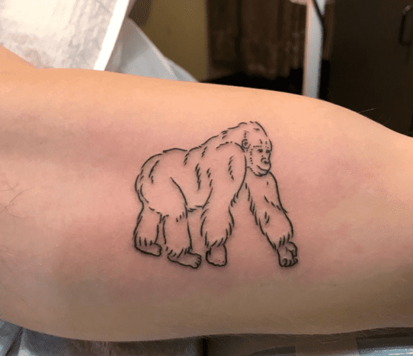 Tatuagem de Gorila braco ideias