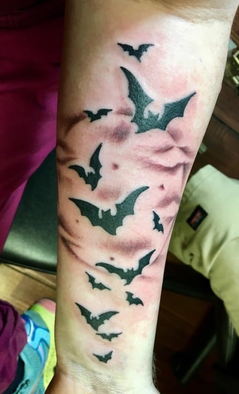 linda tatuagem de morcego