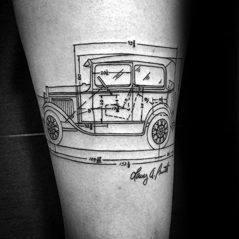 tatuagem de Engenharia carro