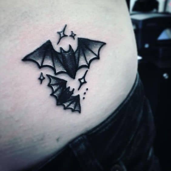 tatuagem de morcego pequena