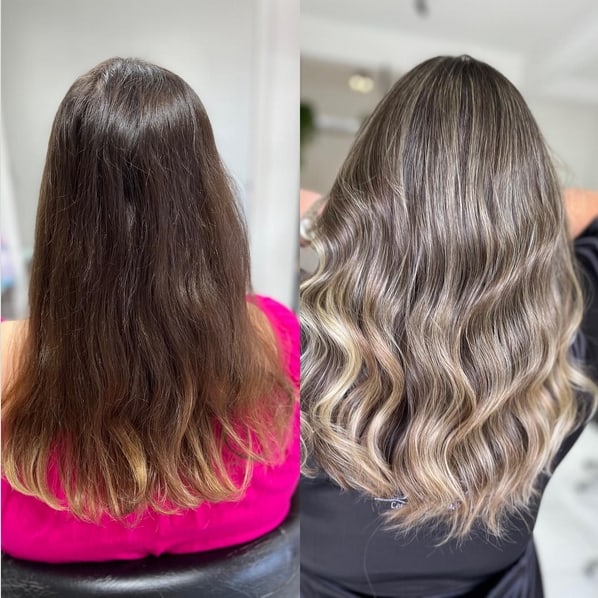 13 antes e depois de cabelo @josischneider cabeleireira