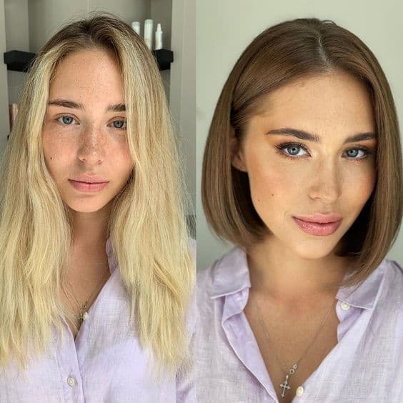 24 foto antes e depois de cortar e mudar cor de cabelo Hair Adviser