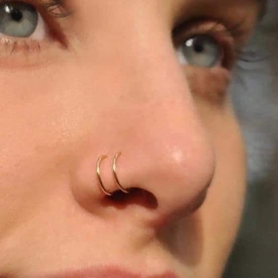 28 piercing duplo nostril Pinterest