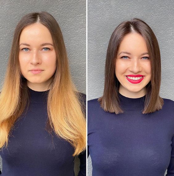 45 antes e depois de escurecer o cabelo Pinterest