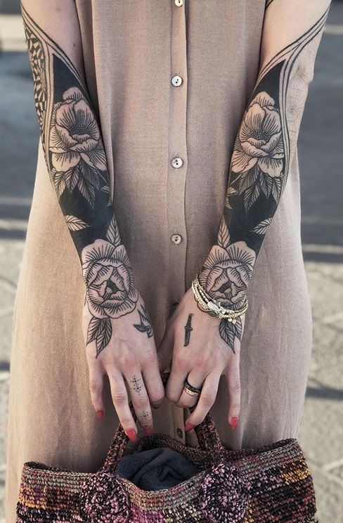 tatuagem Blackwork feminina