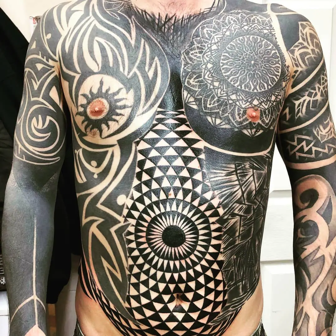 tatuagem Blackwork grande