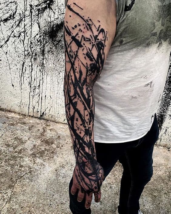 tatuagem abstrata braco