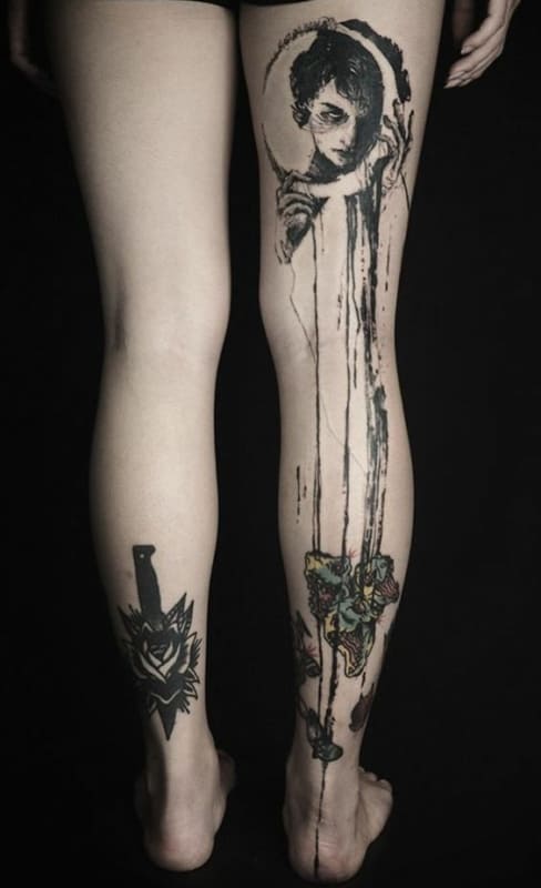 tatuagem abstrata feminina