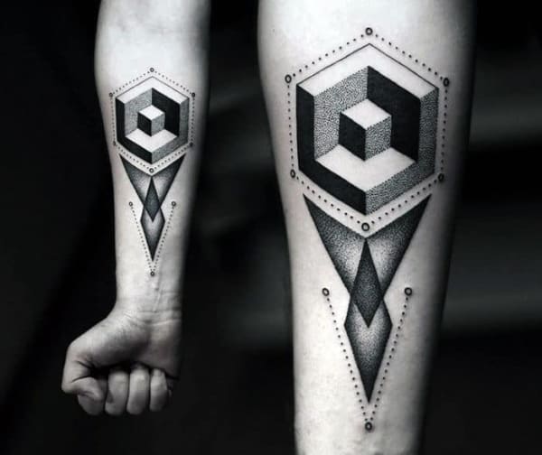 tatuagem abstrata geometrica