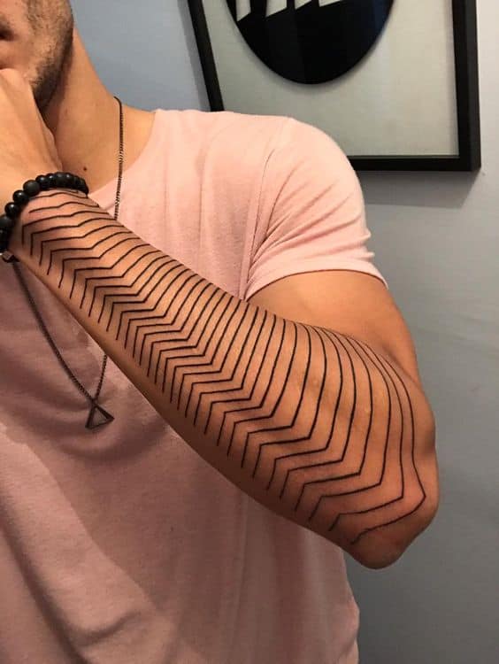 tatuagem abstrata linhas