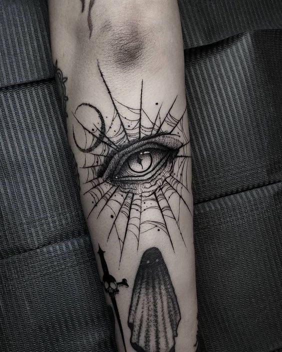 tatuagem abstrata olho