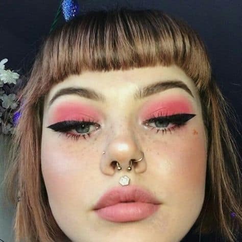 27 maquiagem e girl com sombra rosa Pinterest