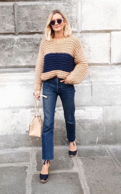 48 look com jeans e blusa de trico Pinterest