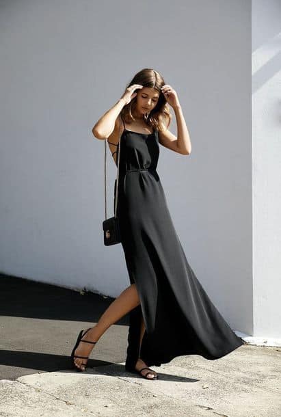 8 vestido preto longo Pinterest