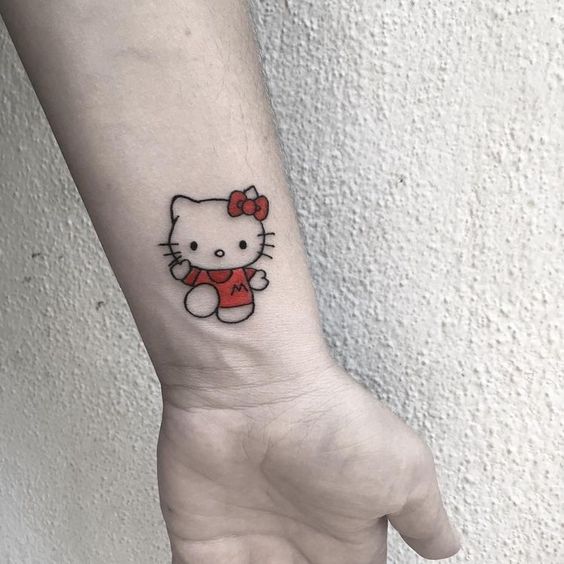 10 tatuagem no braco de Hello Kitty Pinterest