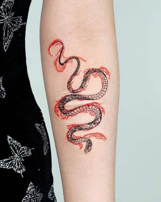 14 tattoo de cobra no braco Pinterest