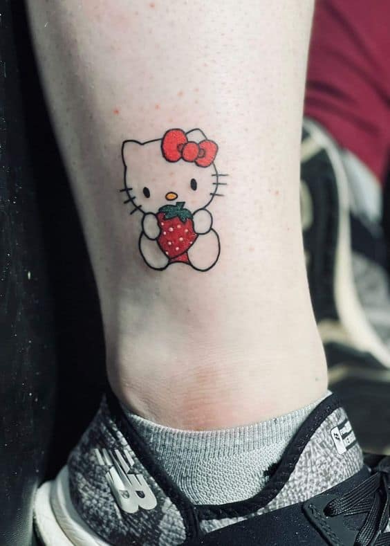 15 tatuagem na perna de Hello Kitty Pinterest