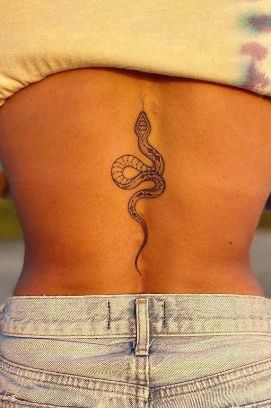 19 tatuagem de cobra nas costas Pinterest