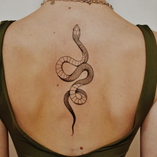 22 tattoo nas costas de cobra Tattoofilter