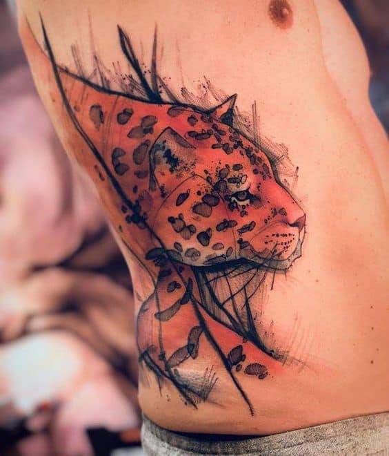 22 tatuagem moderna de onca Pinterest