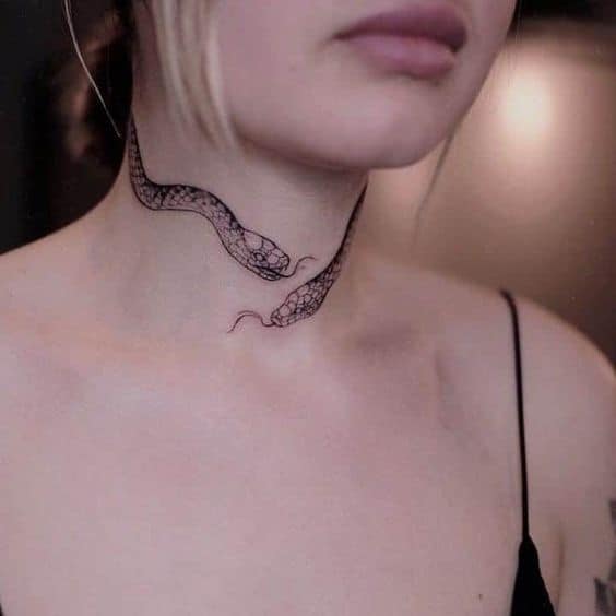 31 tatuagens de cobras no pescoco Pinterest