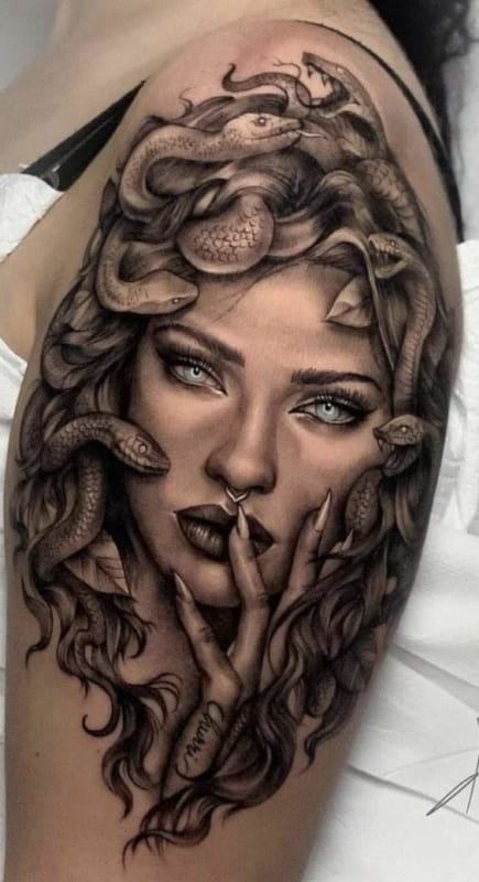 35 tattoo grande de medusa Pinterest