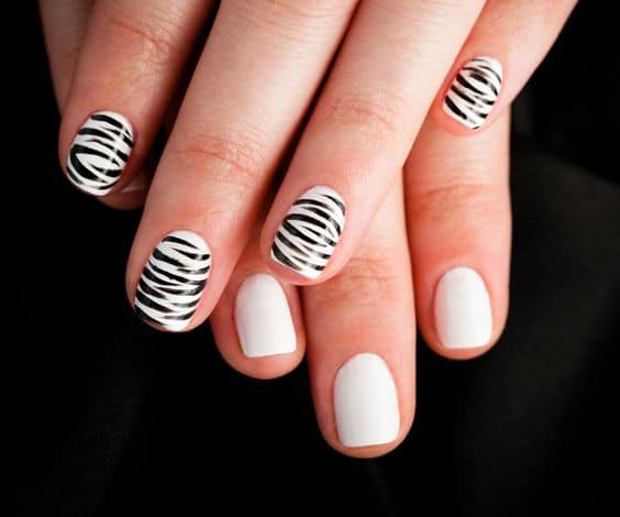 5 unhas decoradas de zebra Pinterest