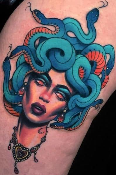 65 tatuagem azul medusa Pinterest