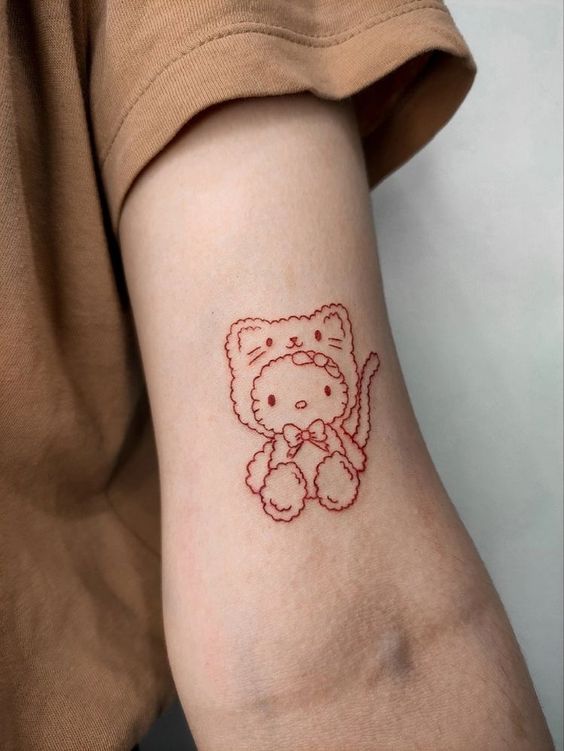8 tatuagem no braco Hello Kitty Pinterest
