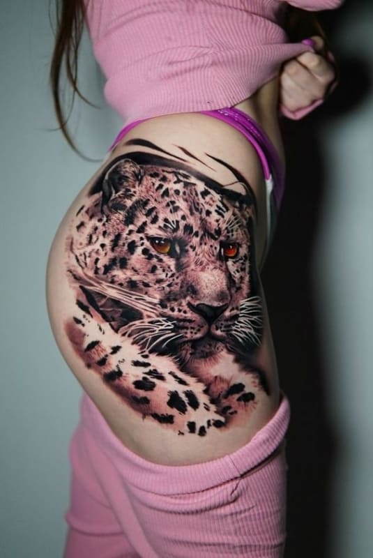 9 tatuagem feminina e grande de onca Pinterest