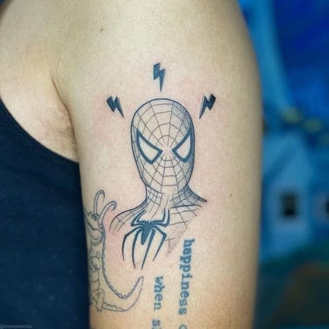 ideias de tatuagem do Homem Aranha
