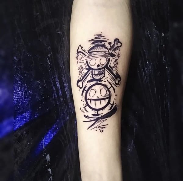 linda ideia de tatuagem one piece