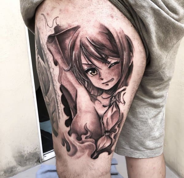 tattoo Nami sombreada