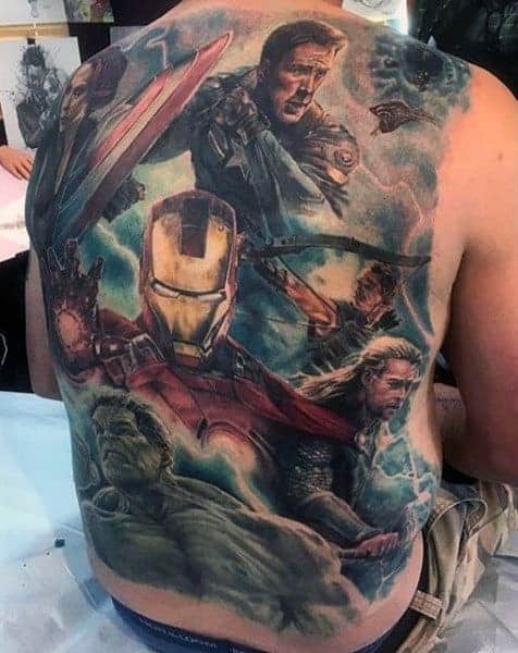 tatuagem Marvel avengers