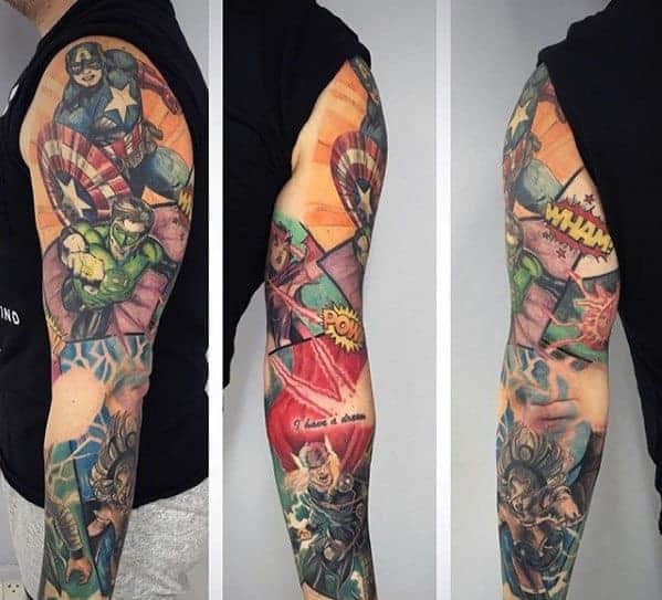 tatuagem Marvel braco ideias
