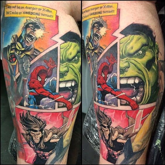 tatuagem Marvel comics