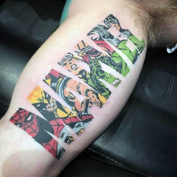 tatuagem Marvel criativa