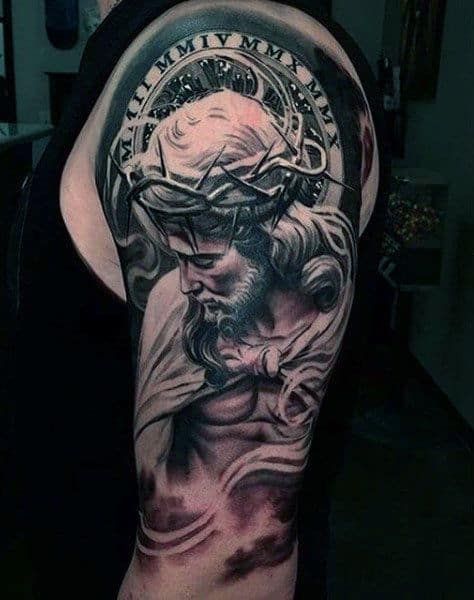 tatuagem crista masculina linda de jesus