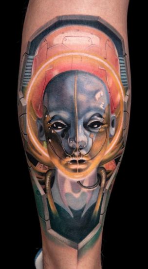 tatuagem cyberpunk linda