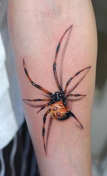 tatuagem de aranha colorida