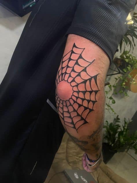 tatuagem de aranha teia criativa